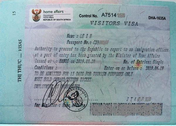 Visa Đồng Nai - Đối tác đáng tin cậy cho dịch vụ visa Nam Phi