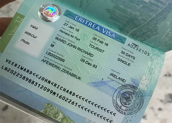 Hồ sơ cần để làm visa Eritrea