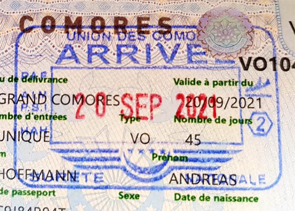 Thủ tục nộp hồ sơ xin visa Comoros