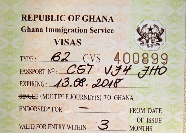 Thủ tục làm visa Ghana